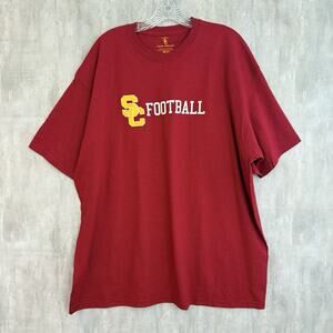 USC Trojans Football T Shirt Men’s 2XL Short Sleeve Maroon Athletics University